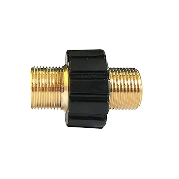 M22 Han Mands Ekstern Gevind Slange Hurtigkobling, M22 X 1.5 Han Gevind Kobber Adapter, Dobbelt Nippe 22mm Kobling Til Højtryksrenser Slange1p