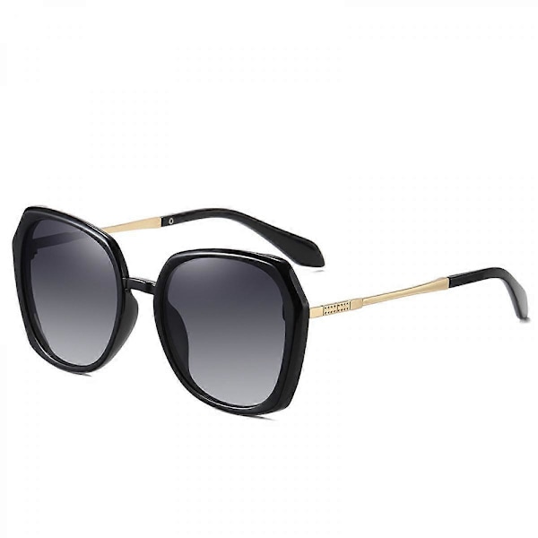 Retro Oversized Runde Polariserede Solbriller til Kvinder Store Dame Solbriller