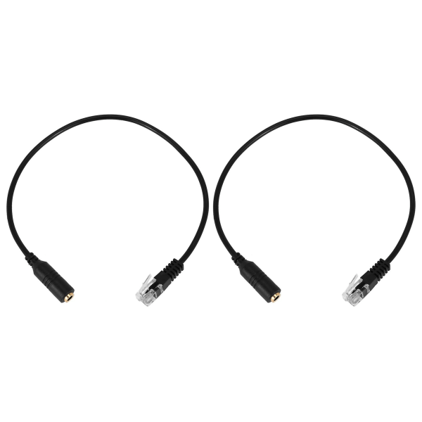 2x 3,5 mm stikprop til RJ9 til headset til kontortelefonadapterkabel