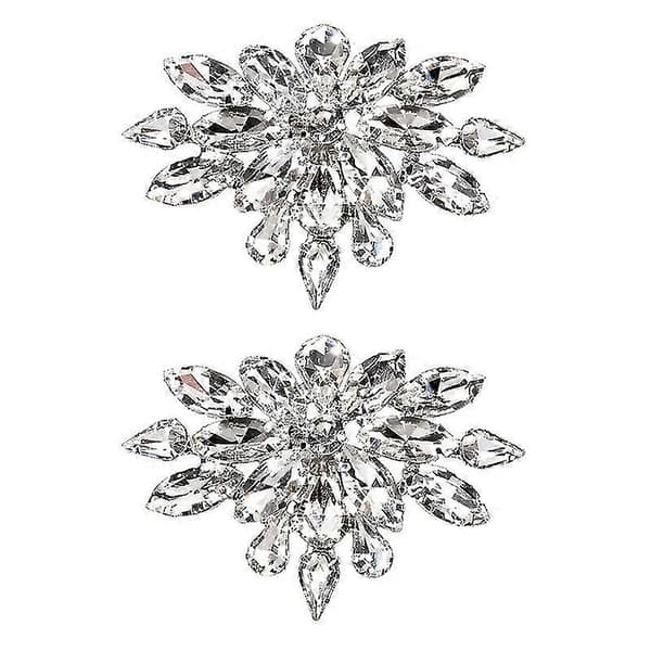 2 stk. Bryllup Brude Krystal Rhinestone Krystal Sko Sko Klips 1 Par