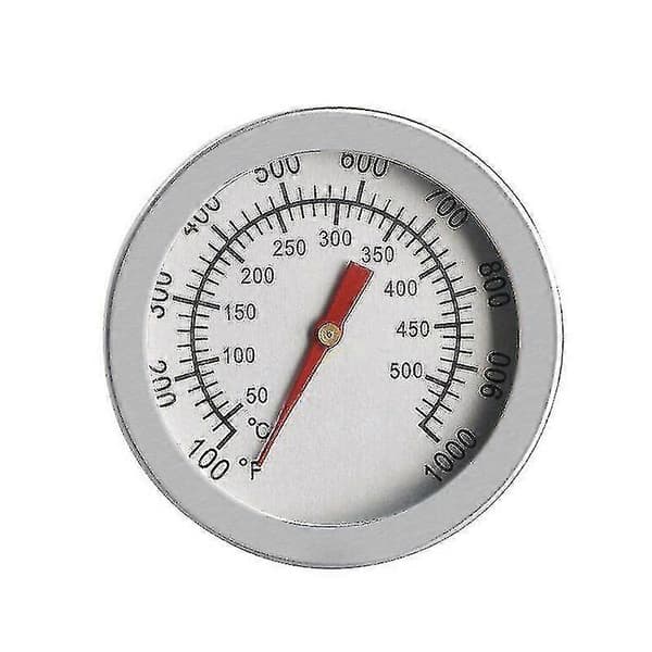 Nyeste Grilltermometer i rustfritt stål, BBQ Røykovn, Temperaturmåler 50-500 sølv 1 stk