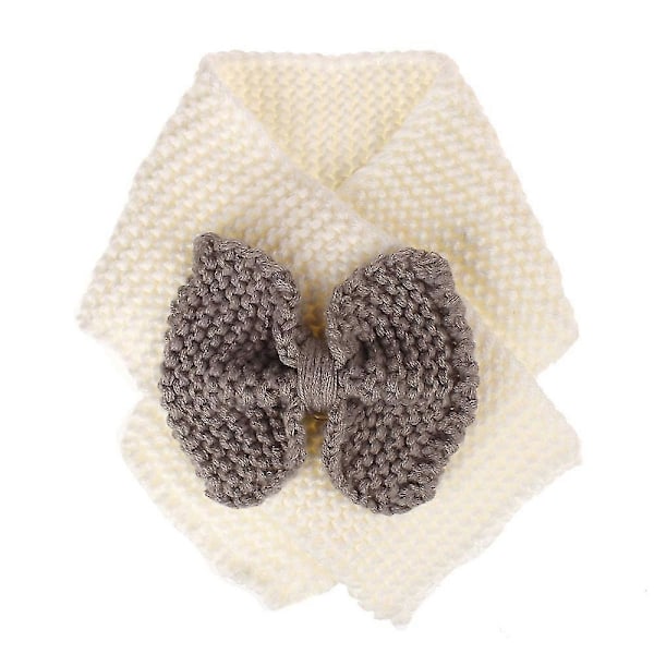 Shxx Rincess Med Rosett - Trendig Vinterstickad Ullscarf A1017-120