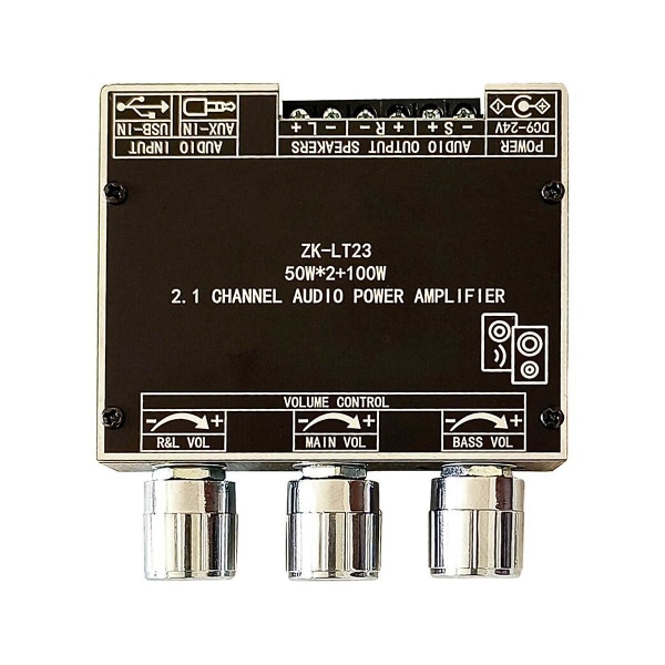 -lt23 5.1bluetooth Power Amplifier Board 50w 2.1-kanals forsterkerkort med kortslutningsbeskyttelse