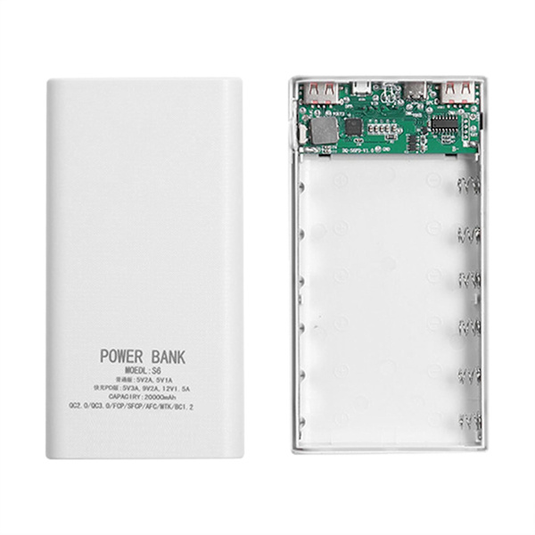 18650 Akku Power Bank Kotelo 5v 2.1a LCD-näyttö 20000mah Virtapiirilevy 6x18650 Akulle DIY Virta