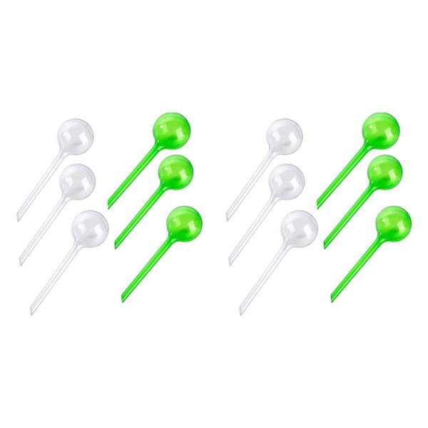 12pcs Garden Watering Globes Automatic Watering Globes Plant Self Watering Bulb (transparent&green)