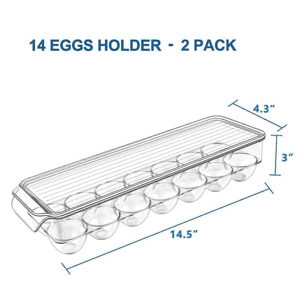 Stabelbar eggoppbevaringsboks Amazon transparent plast stor 14-roms eggboks PET
