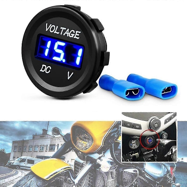 DC 12V LED Panel Digital Voltmeter Display Voltmeter Til Båd Marine Køretøj Motorcykel Lastbil A
