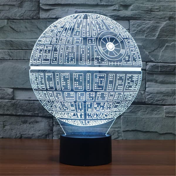 3D Illusion Platform Natlampe Touch-knap 7 Farveskift Dekor LED Lampe