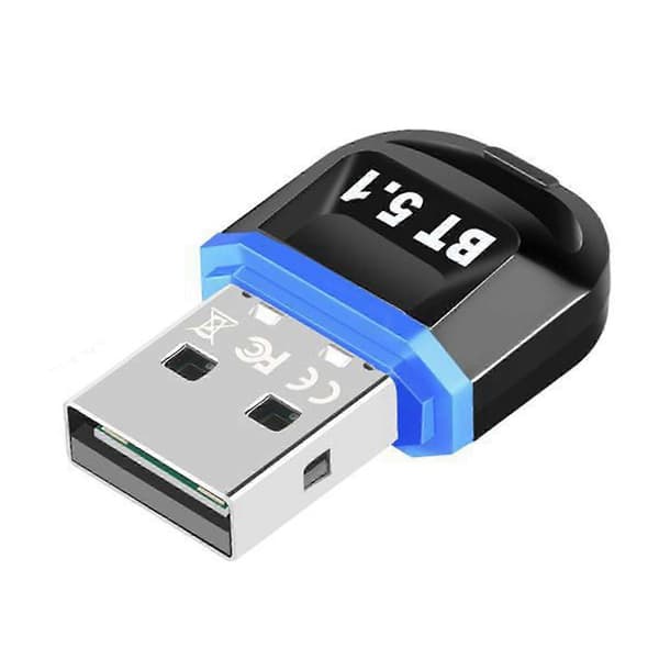 Bluetooth 5.1-adapter 3 Mbps sterk stabilitet stasjonsfri Bluetooth-sender datamaskin USB-adapter