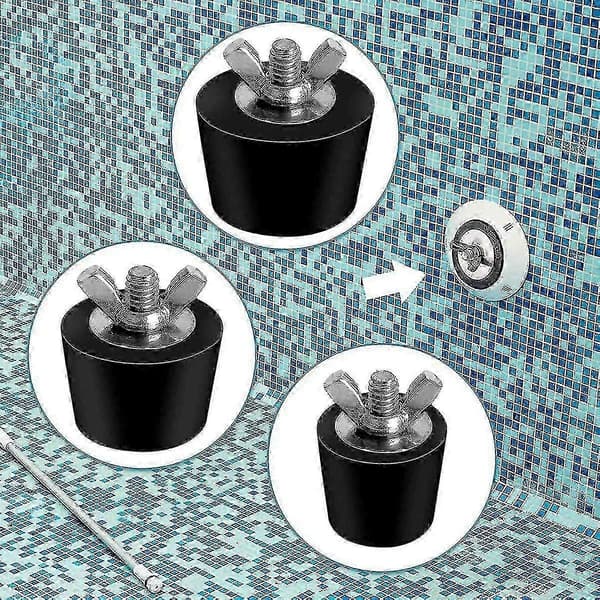 6 Pak 3 Størrelse Pool Vinteriseringsprop til Swimmingpool Huller, Udvidelsespropper til Overjordisk Pool Skimmer