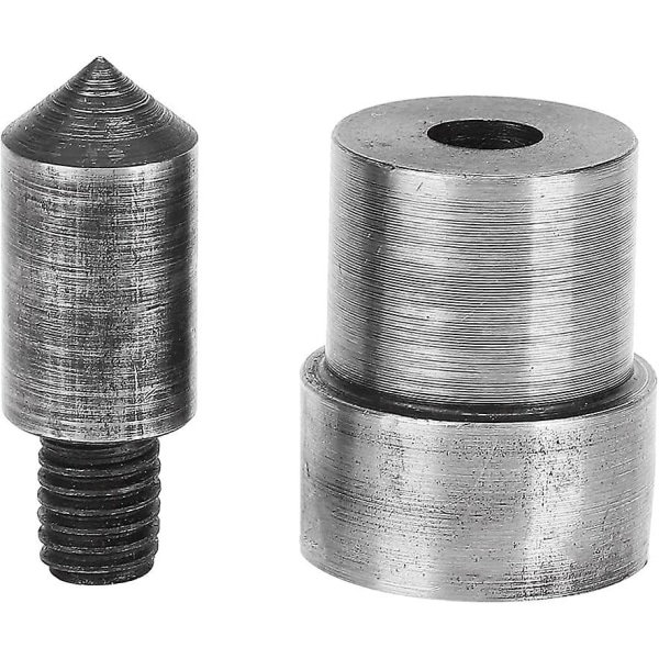 Kraftig metall knapphullsdyse Håndpressstanseverktøy Fjærfesteknappdyse (sølv) (2 stk)