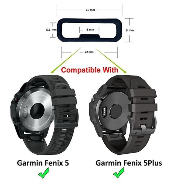 Ersätter Smart Watch Armband Smartwatch Band Keeper Loop Säkerhetshållarring för Garmin Fenix ​​6 6x 6s Pro Fenix ​​5 5x 5s Plus