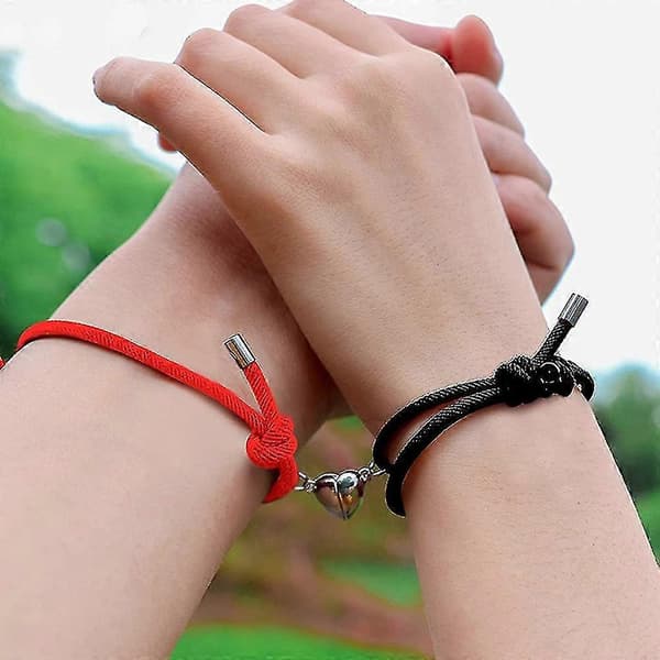 Pararmband Magnetisk Berlock Hängen Flätat Reparmband