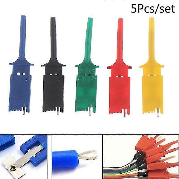 5 st/set Meter Testledningar Testprob Krok För SMD IC Test Cilps SMD IC Krok SHYTMV
