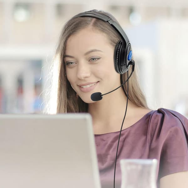 3,5 mm Trådløse Stereo Støjreducerende Hovedtelefoner til Gaming og Online Kurser