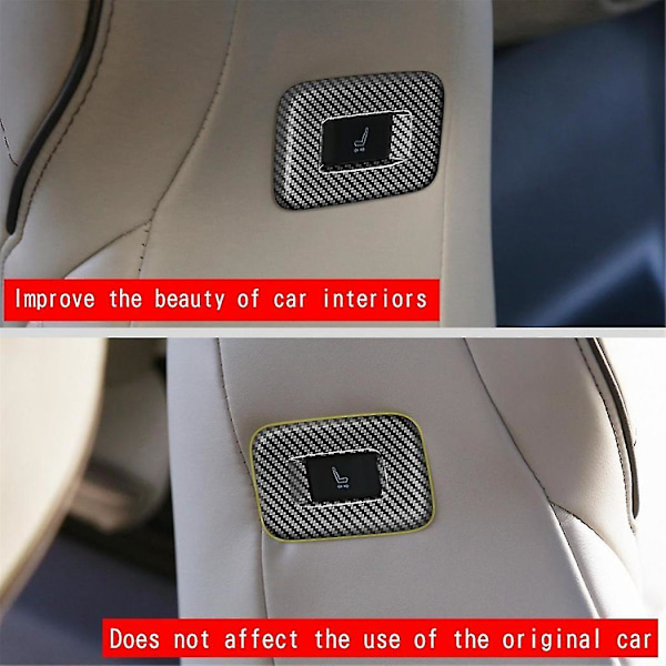 Til Alphard/vellfire 40 Series 2023+ Høj Konfiguration Bil Midterrække Sæde Sideknap Ramme Kulfiber