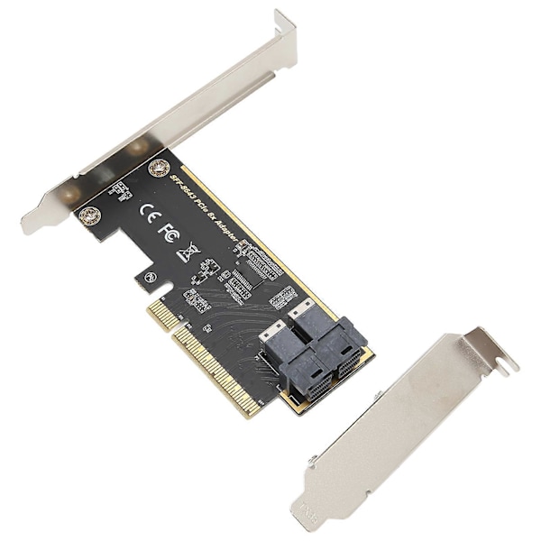 PCIE X8 - U.2 -sovitinkortti, kaksoisportti SFF 8643 Mini SAS HD 36Pin PCIE -sovitinkortti tavalliselle pöytäkoneelle YEMMA