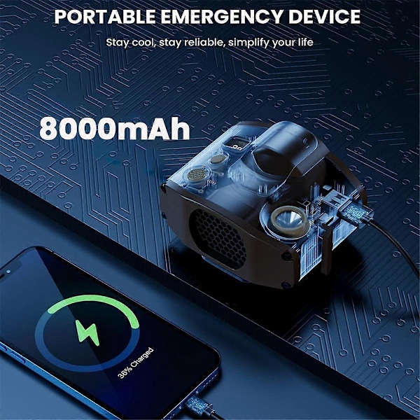 Kannettava Mini Vyöklipsituuletin, 8000mAh Akulla Toimiva Kädet Vapaana Pidettävä Kaulakorutuuletin, Vahva Jäähdytystuuletin Maanvihreä