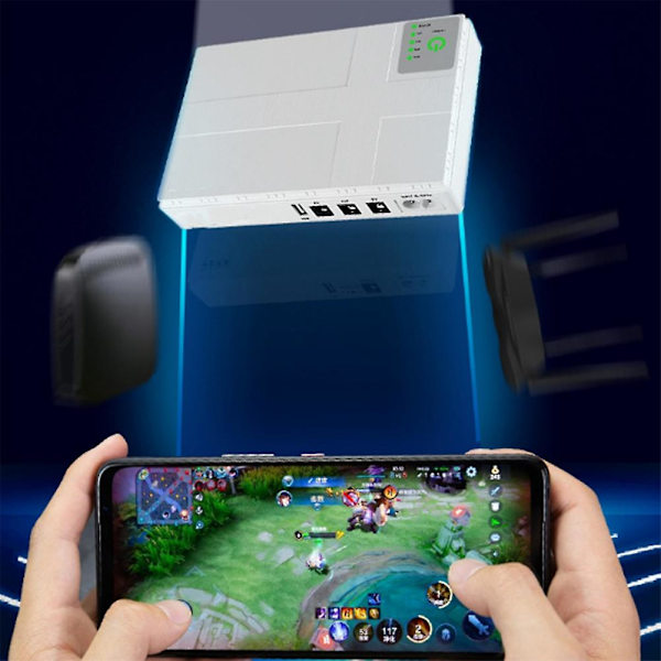 5V 9V 12V Mini UPS Avbrottsfri strömförsörjning USB 10400MAh Batteribackup för WiFi-router CCTV(EU