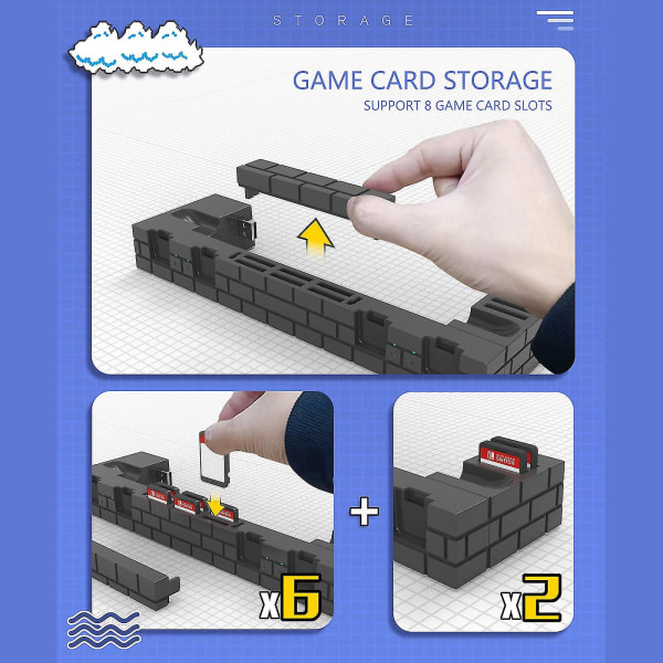 Laddare Dock Basstativ Stationshållare för Switch Joy Con Game Support Bracket