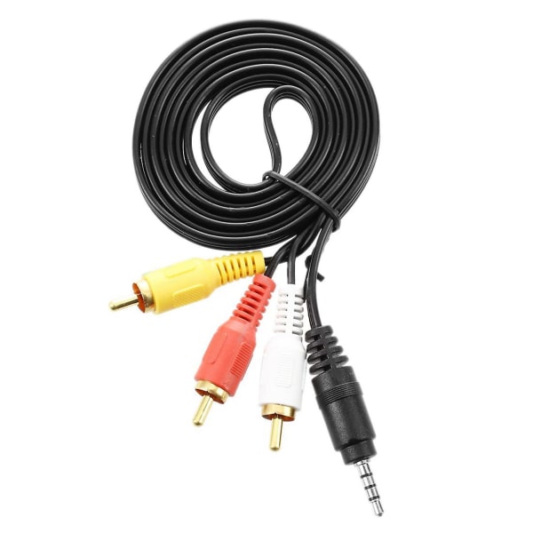 2x 4.9ft 3.5mm Plugg til 3 RCA Hunn Adapter AV Forlengelseskabel for TV VCD DVD