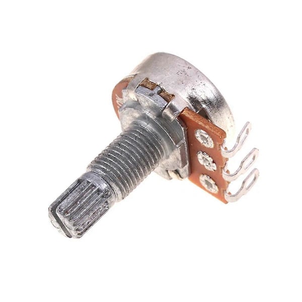 A500K Potentiometer Spline Liten Pot Elgitarr Bas Effektförstärkare Ton Volym 18mm