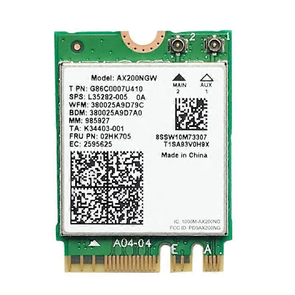 AX200 AX200NGW Netværkskort M.2 NGFF WiFi-kort Bluetooth 5.0 WiFi 6 2.4G/5G 802.11Ac/Ax WiFi Trådløs