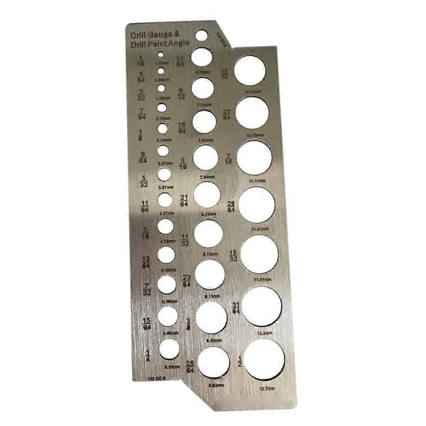Bordiametermåler i rustfritt stål, borbitt 127x51x1mm sølv, høy kvalitet, måleverktøy 159-127mm