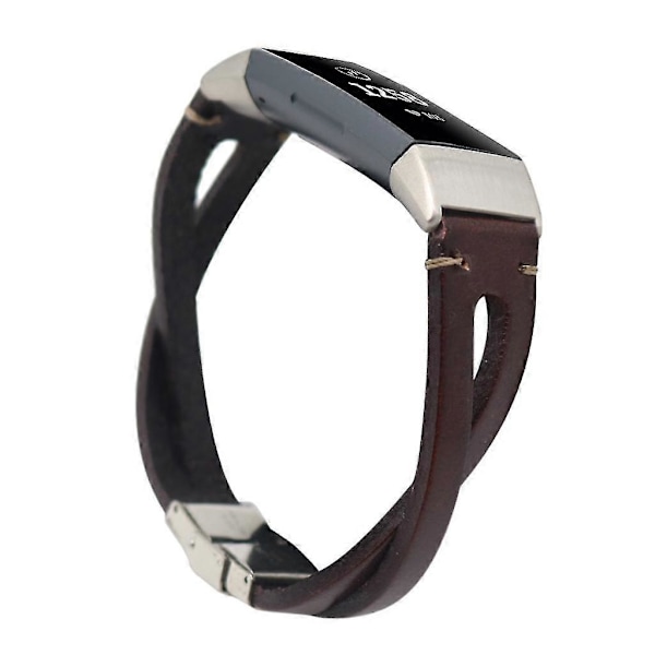 Udskiftnings læder armbånd rem til Fitbit Charge 3