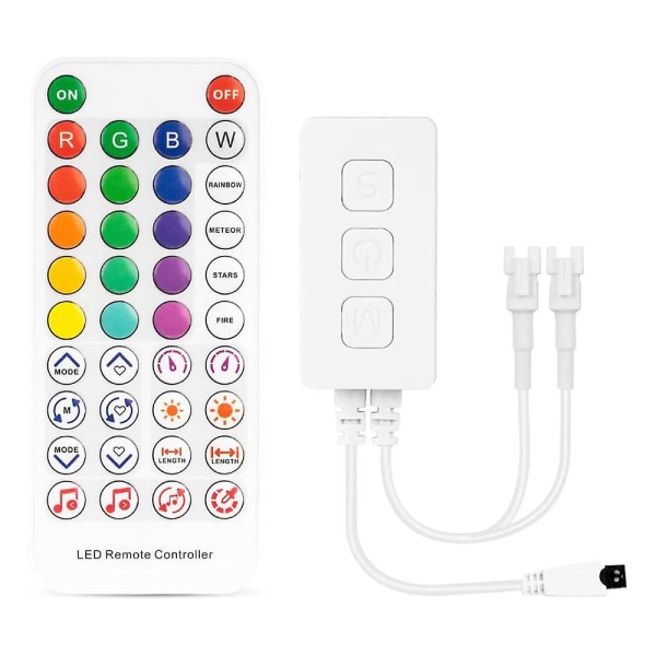 Sp611e Ws2812b Ws2811 Bluetooth Music Controller Ir38 Keys Remote App for adresserbar LED-belysning