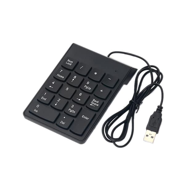 18-knappars Mini USB Trådbunden Numerisk Tangentbord Numpad för PC Laptop Dator