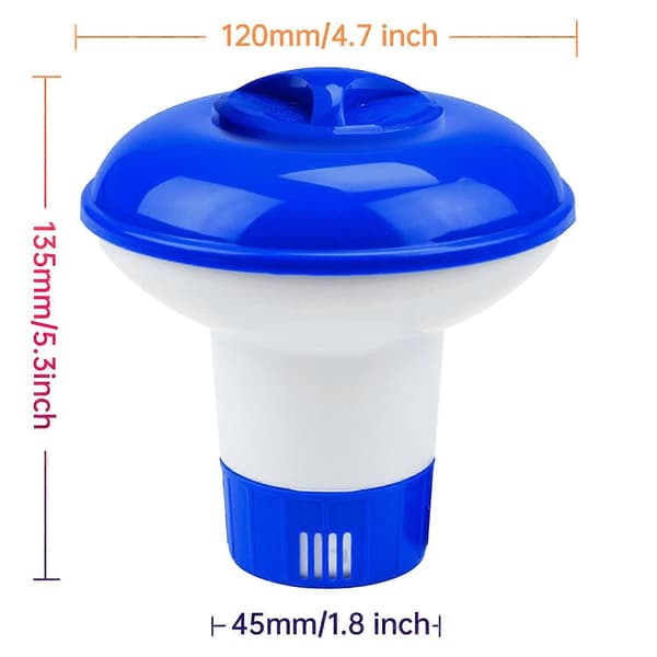 Klordispenser, flydende pooldispenser, automatisk klordoser, indendørs/udendørs klordiffuser