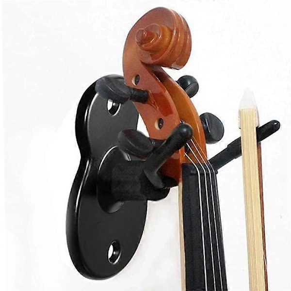 2 st Väggmonterad Violinställ Displayställ Violinställkrok Horisontell eller Vertikal Ställ med Bo