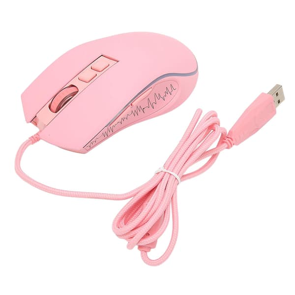 Gamingmus USB2.0 4 Justerbara DPI RGB Bakgrundsbelyst Ergonomisk Design Optisk Sensor Laptopmus för Gaming Kontor Hem Rosa