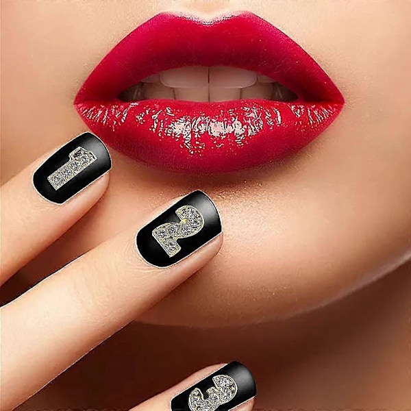 Nummer Nagel Charmnummer Charm Legering Nagel Strass Nagel Stenar för Kvinnor Nagel DIY Konst