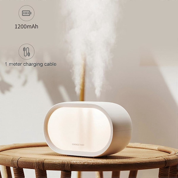 Luftfugtere til soveværelse - Dobbelt sprayudtag Støjsvag Cool Mist Luftfugter, 500 ml