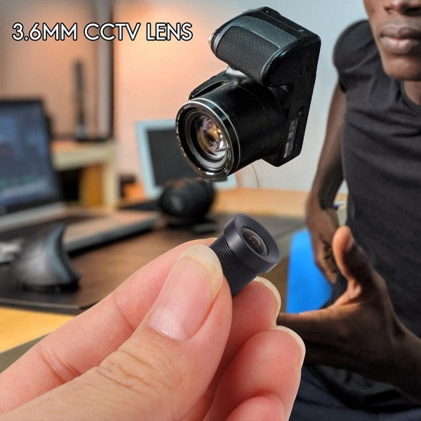 3,6 mm 92 graders vidvinkel CCTV-kamera IR-kortobjektiv til 1/3" CCD
