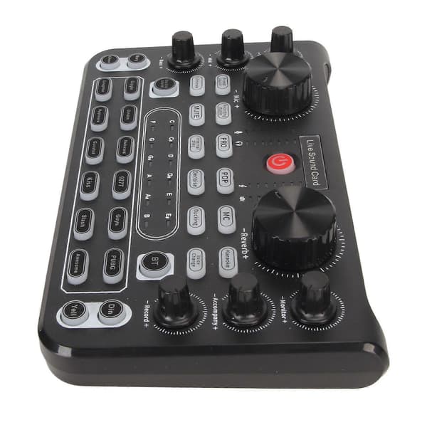 Live Lydkort med Multi Lydeffekter Bluetooth Støjreduktion Lydmixer Board til Mobiltelefon Karaoke Broadcast