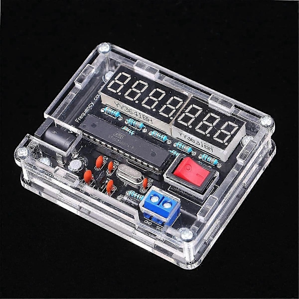 Frekvensmåler, 10MHz Frekvensmåler DIY Kit Frekvens Tæller AVR Frekvens med Skall Tæller 0.000 001Hz Opløsning