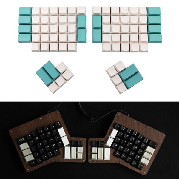 76 st PBT Blanka Tangentbordsknappar Ergodox Mekaniskt Speltangentbord XDA-Profil För Tangent C