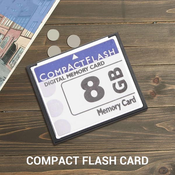 Professionelt 8GB Compact Flash Hukommelseskort (Hvid & Blå)