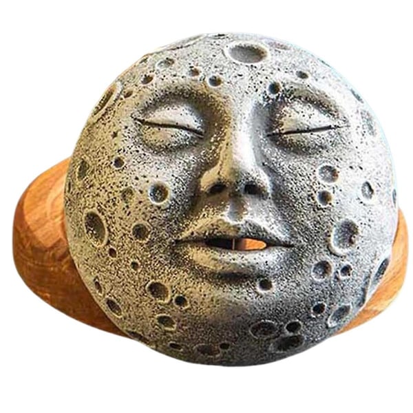 Suitsukepoltin Moon Face, Suitsukepolttimen koristelu Moon Suitsukepidike kodin sisustukseen Suitsuke