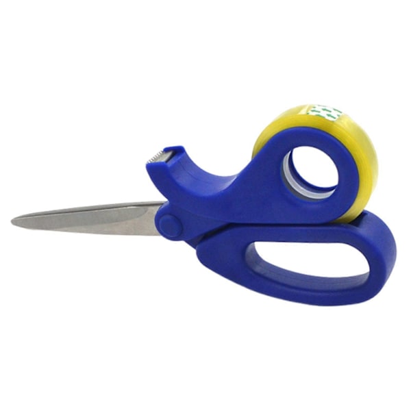2 i 1 Gavepapir Saks Stor Saks med Tape Dispenser Allsidig Papirrull Kutter for Kontor