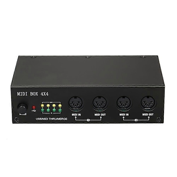 UM4x4 USB MIDI Interface 4 ind / 4 ud 64 MIDI-kanaler 4i/4o + Merge 2i4o MIDI-boks