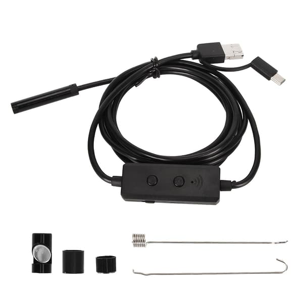 Endoskopkamera med 8 LED-lys Vanntett 8mm 2MP WiFi Inspeksjonskamera for Android for IOS for Windows for Tablet PC