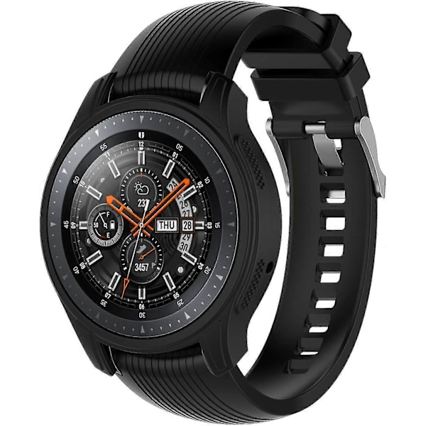 46mm Urkasse/Gear S3 Frontier Beskyttelsesetui (hvid Sort Rød)
