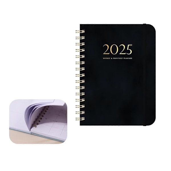 2025 Kalender 140 Siders Notesbog Dagbog 2025 Planlægningsskema Notesbog med Strop Kalender Ugentlig Notesbog