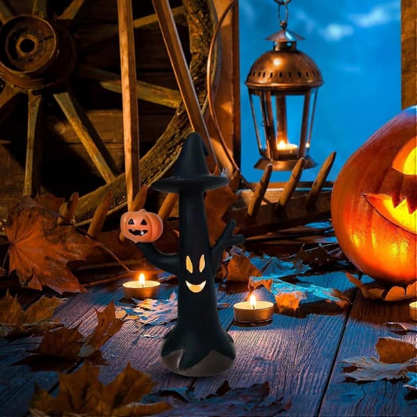 Spøkelsesstatue | Halloween Tre Gren Ornamenter Gresskar Figurer | Festlig