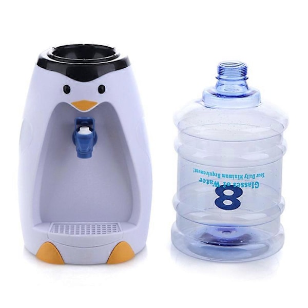 Mini Hushåll Barns Miniatyr Söt Pingvin Vattendispenser Enkel Kylningstyp 8 Koppar Vatten Utan Uppvärmning Vattendispenser