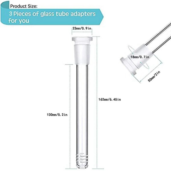 6 stk. 14mm Klar Videnskabeligt Glasrør med 6 Glas Tragte (5,2 tommer)